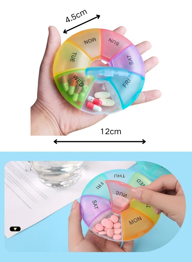 7-Day Portioned Medicine Container,Pill box,Pill Organizer for Vitamins,,Pills,Capsules, Moisture-Resistant and Dust-Proof,Ideal for Home Use and Travel - Image 2